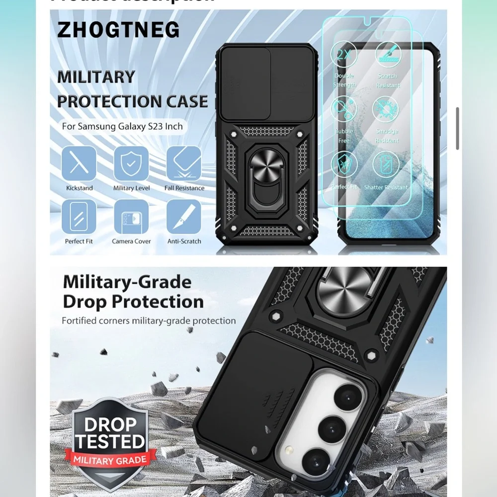 Heavy Duty Full Body Shockproof Military Grade Cover Case Compatible with Samsng